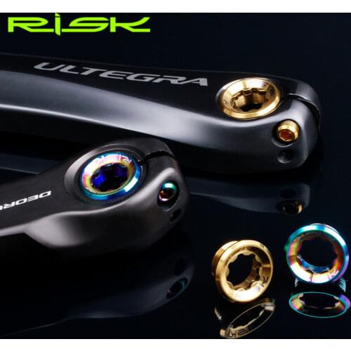 RISK M20X8mm Titanium Crankset Fixing Bolt Screw Mountain Bike Integrated Hollow Bottom Bracket Chain Ring BB Crank Arm Lid Bolt