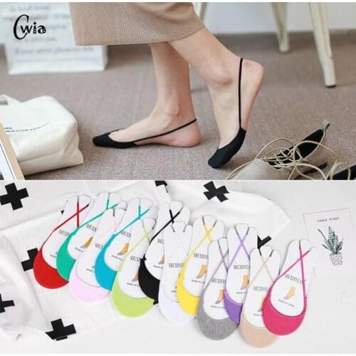 Summer women girl Silica Gel Lace Boat socks Invisible Cotton Sole Non-slip Antiskid Slippers Anti-Slip Sock 3pair=6pcs ws196