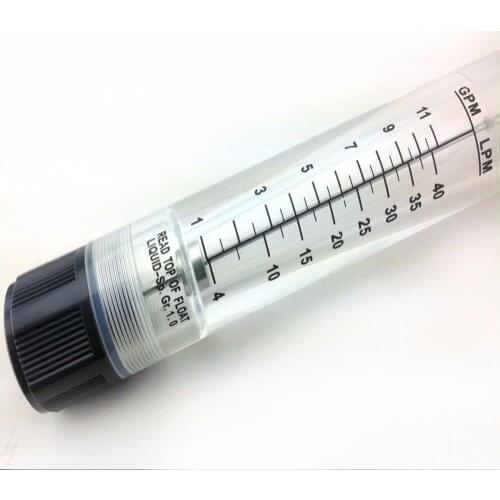 LZM-25G water flow meter 1-11GPM(4-40LPM) Pipeline water acrylic rotameter industy flow meter ZM25G FlowMeters Tools liquid