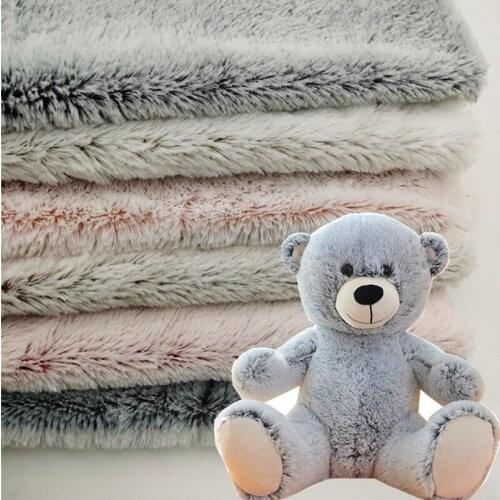 Medium Thick Cosy Feel Furry Fabric 1 Yard White Color Faux Fur with Background Dyed Plush Toy Home Textile Kennel DIY Material