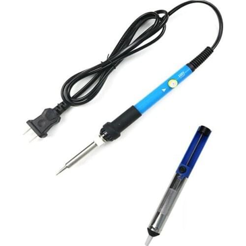 New Adjustable Temperature Electric Soldering Iron 220V 110V 60W Welding Solder Rework Station Solder Sucker Welding Repair Tool