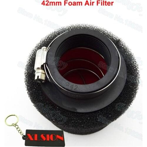 42mm Straight Neck Double Sponge Foam Air Filter Cleaner for GY6 150cc Moped Scooter Dirt Pit Bike ATV Quad Go Kart Motorcycle