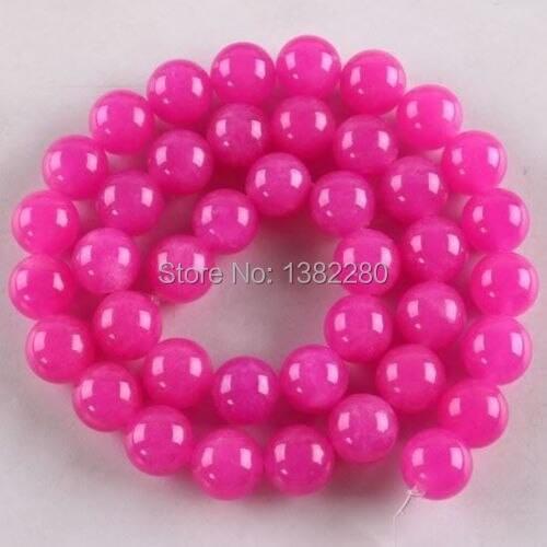 ! Wholesale 10mm Pink Alexandrite Round chalcedony Loose Beads 15'' JT5914