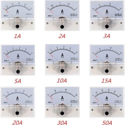 1pc 85L1 AC Panel Meter Analog Panel Ammeter Dial Current Gauge Pointer Ammeter