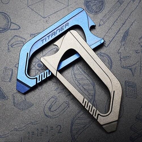 Real Titanium Key Chain Men for Car Key Ring Holder Super Lightweight TC4 Keychain EDC Multifunctional Bottle Opener Best Gift