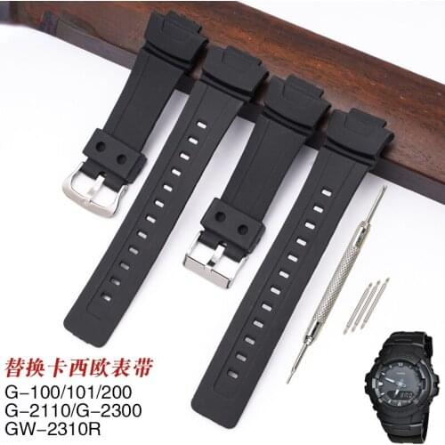 Rubber Watch Strap for Casio Watch Band G100/101/200 Gw2310r/G2300/2110 Watch Accessories
