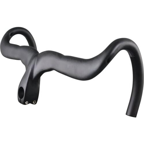 ICAN carbon road handlebar racing bike handle bar integrated bent bar ok for bicycle computer HB016