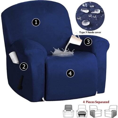 Suede Recliner Sofa Cover Waterproof Massage Deck Lazy Boy Chair Covers Lounge Single Seat Couch Slipcover Armchair Cover