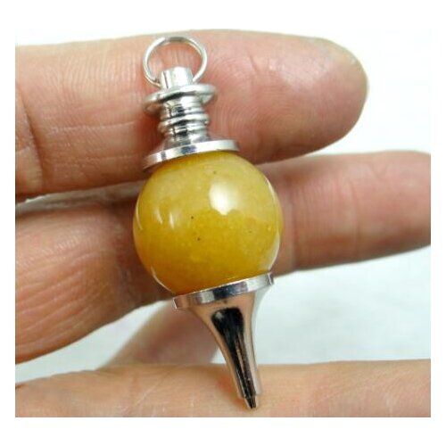 10pcs Natural Stone Quartz Crystal tiger eye aventurine Turquoises round Pendulum pendants for diy jewelry making necklace S1