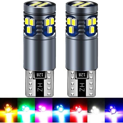 2x T10 W5W LED 194 168 Car Clearance Parking Lights Interior Car Lighting Bulb 6000K Auto Wedge Clearance Lamp 12V 1000lm White