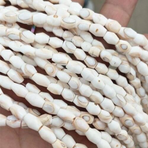 38CM Length Nature Shell Beads Mother Of Pearl Strings 6x8mm Women Bracelets Making Jewelry Findings Top Selling Free Ship