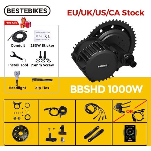 Bafang Motor Bafang BBSHD 48V 52V 1000W BBS03 Mid Drive Motor Electric Bike Ebike E-bike Conversion Kit Engine For Bicycle