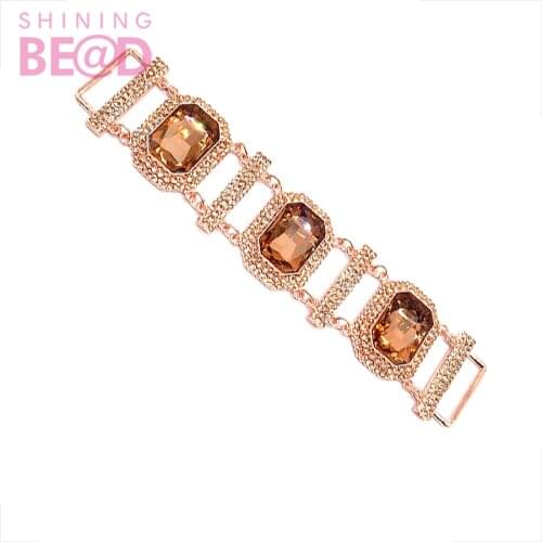 FREE SHIPPING!custom big glass bikini connector rhinestone buckle chain for suitwear accessories