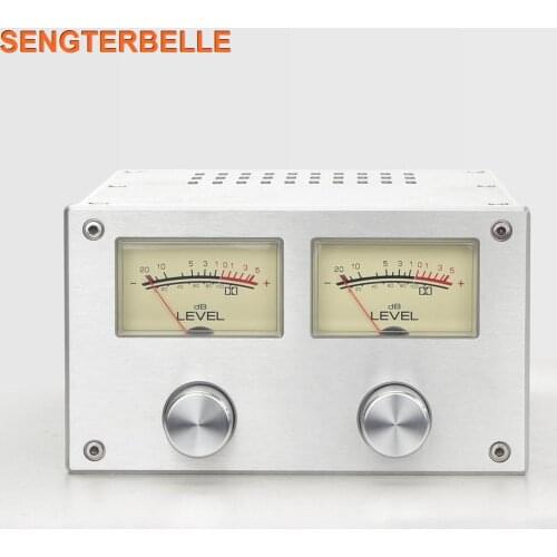 BZ1710 Retro Double Level Meter All Aluminum Amplifier Chassis Tube Power Amp Case Mini Enclosure Diy Box 172*100*268MM