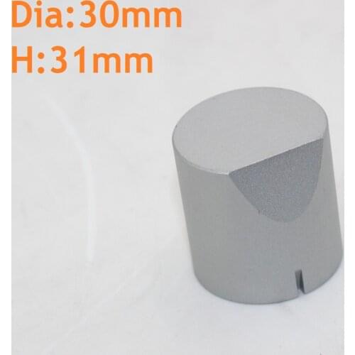 Dia30*H31mm Silver Knob All Aluminum Alloy Solid Volume Knob Audio Power Amplifier Potentiometer Knob