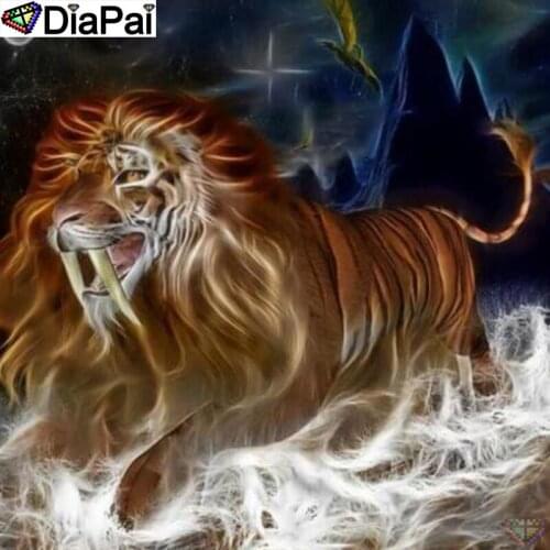 DIAPAI 5D Diamond Embroidery Needlework Kit "Animal lion" Diy Diamond Painting Cross Stitch Home Decoration Gift A25354