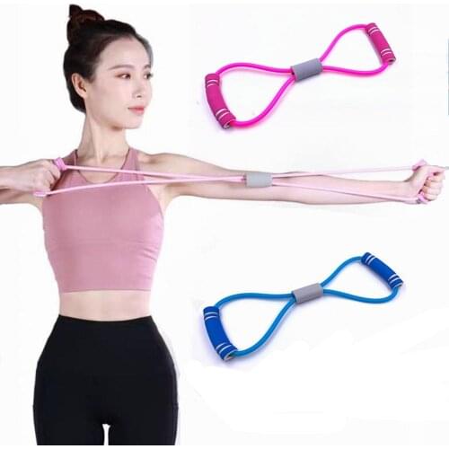 Elastic Fitness Bands 8 Word Chest Developer Resistance Band Home Equipment Yoga Rubber Bands for Muscle Training Crossfit 40*14