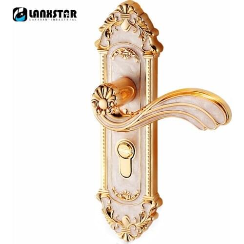 European Fashionable Dummy Locker Handle Locks Interior Door with Lock Core Covers Mechanical Decorative Lock None Keys Lockset