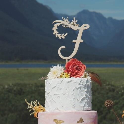 Custom wedding cake topper, Rustic wedding cake topper, Rustic monogram cake topper,Wooden cake topper