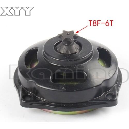 Clutch Housing Drum Gear Box T8F 25H 6T 7 Tooth Sprocket For 47cc 49cc Pocket Bikes Mini Quad ATV Minimoto Scooter Buggy Go kart