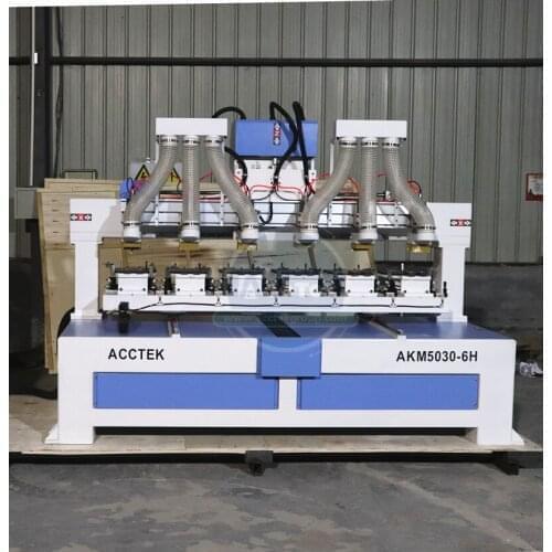 ACCTEK special cnc router engraving drilling machine for wood racket racquet AKM5030-6H