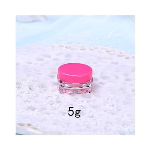 5G 50pcs10pcs Empty Mini Cosmetic Cream Sample Jar,Plastic Small Portable Eyecream Container,Beauty Lipstick Sub Refillable Case