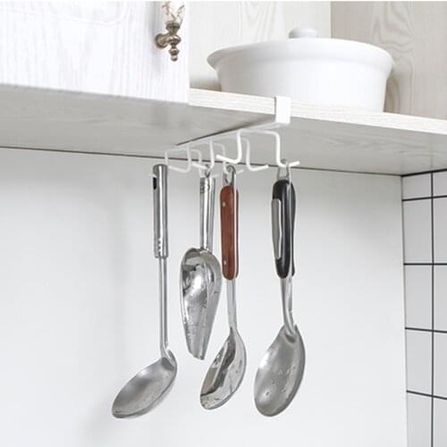 Multi-function wardrobe row hook Kitchen Rack Storage Holders Cupboard Hanging Cup Coffee Organizer Clothing 21.7*9.2*6.8cm