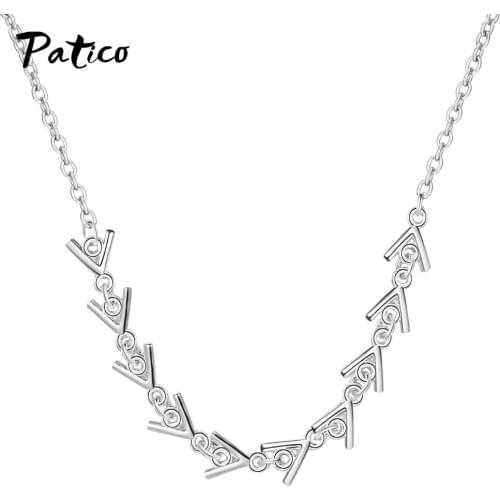 Trendy Genuine 925 Sterling Silver Jewelry Not Allergic Simple Female Japanese And Korean Fishbone Clavicle Chain Necklaces