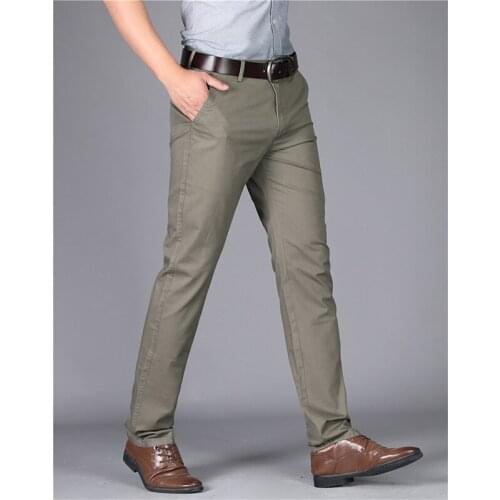 Mens pants High Quality dress pants men business trousers Office casual social pants mens classic pants men suit pants