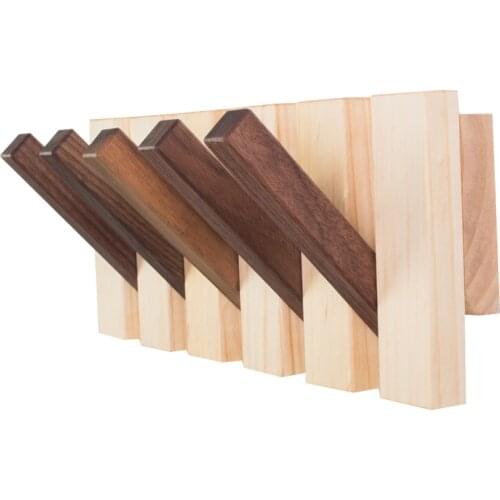 Handmade Natural wood hooks wall coat hanger coat rack clothes hanger American family wall type pianos row hook Storage Hanger