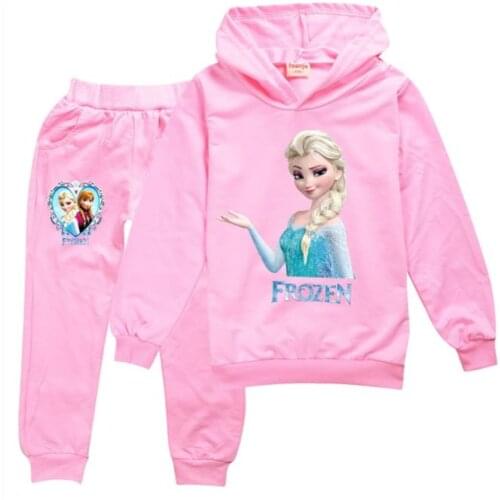 2021 new Disney snow country girl suit two-piece suit fleece + pants in the spring and autumn cuhk virgin suit