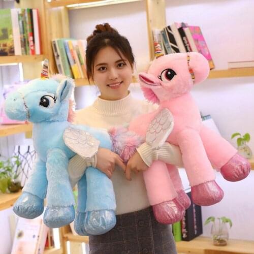 2019 New Arrival Large Unicorn Plush Toys Cute Cartoon Horse Soft Doll Stuffed Animal Big Toys For Children Girl Birthday Gift