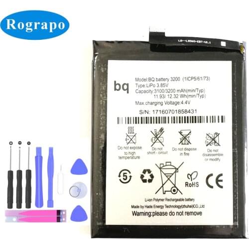 New 3200mAh BQ Battery 3200 Replacement Battery Batterie For BQ Aquaris X5 Plus X5plus Mobile Phone Batteries