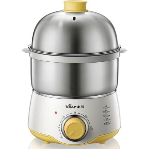 Home Automatic cooking Egg Boilers Double Stainless Egg Cooker Kitchen Cooking Appliances Steamer 30 Mins Knob Timing