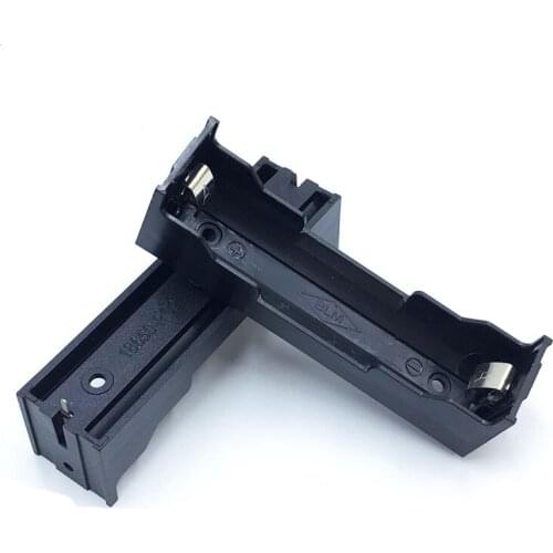 Plastic 1 x 18650 Battery Storage Box Case 1 Slot Way DIY Rechargeable Batteries 3.7V Clip Black Holder Container