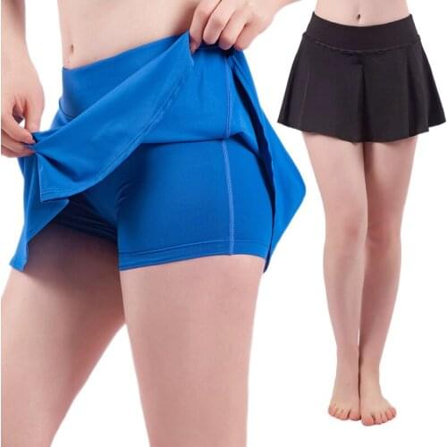 Fake Two-piece Yoga Pants Women Anti-light Quick-drying Tennis Skirt Girls Fitness Sports Skirts Running Culottes Beach Wear