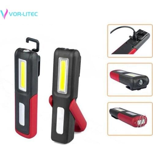 Portable 3W COB LED+XPE LED Flashlight Torch Outdoor Handy Lamp Rechargeable Work Camping Light Magnetic Hook Energy Saving Lamp