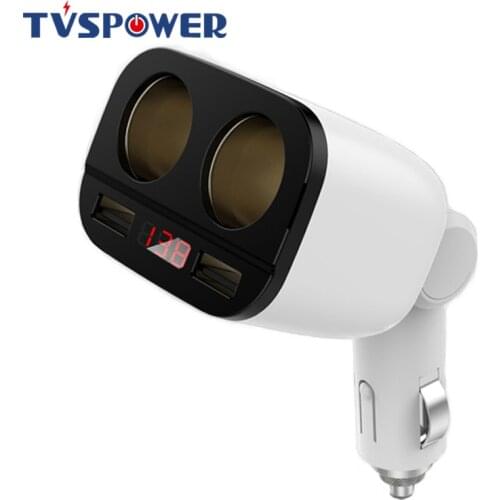 Adjustable Dual USB Car Charger Cigarette Lighter Socket Splitter Power Adapter Charger for iPhone 7 Samsung Galaxy Mobile Phone