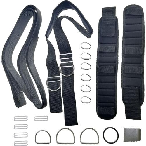 Scuba Diving Backplate DIR Harness Donut BCD Holder Crotch Strap Set Weight Belt Dive Accessories