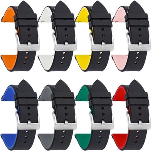 20mm 22mm Silicone Strap for Samsung Galaxy Watch3 42mm 46mm Active 2 Gear S3 Amazfit Bip Band Bracelet Huawei watch GT/2/2e/Pro