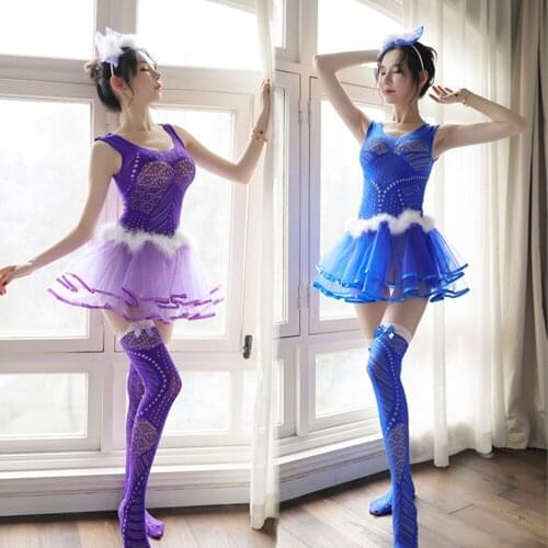 Sexy Cheerleader Cosplay Costumes School Girl Student Erotic Lace Dress Women See Through Underwear Female Hollow Out Lingerie