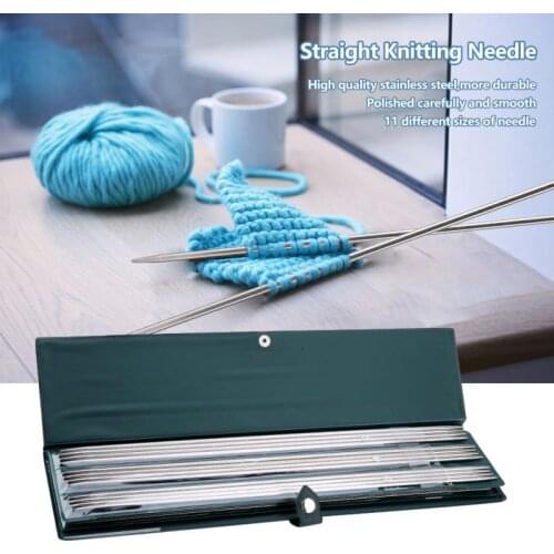 44pcs 25cm/36cm Multi-size Straight Knitting Needle Handcraft Sweater Weave Sewing Tools Crochet Hooks Knitting Needle Set