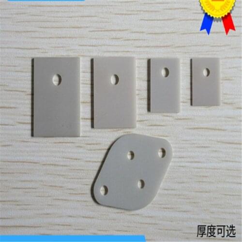 To-3p/to-3 gasket aluminum nitride ceramic sheet TO-220/247/264 aluminum nitride ceramic sheet AIN with holes