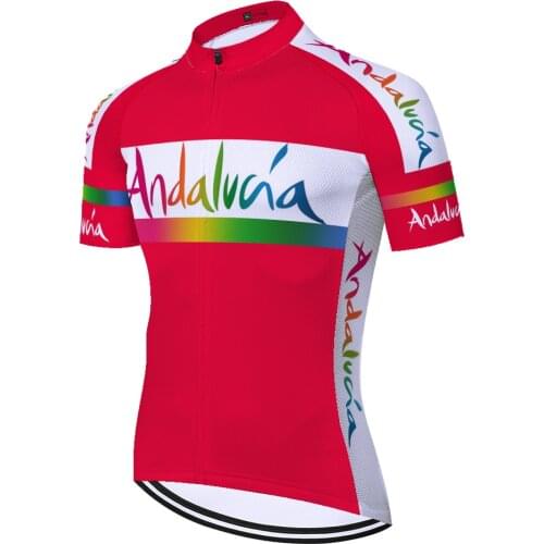Cycling jersey andalucia bike jersey summer quick dry breathable short sleeve camiseta ciclismo completo ciclismo estivo 2021