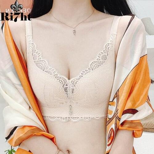 Nanjiren Underwear Womens Small Chest Non-Wire Accessory Breast Push up Anti-Drooping Upper Support Adjustable