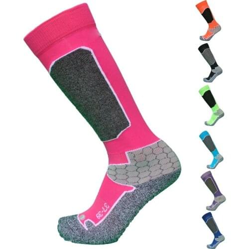 Winter Colorful Outdoor Sports COOLMAX Thick Ski Socks Womens Socks Mens Socks (1 Pair)