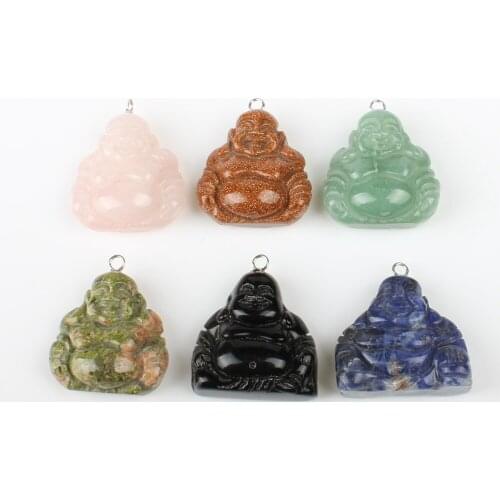 2pcs / bag natural stone 27 * 32 * 12mm Maitreya color pendant star jewelry making DIY necklace earring jewelry accessories