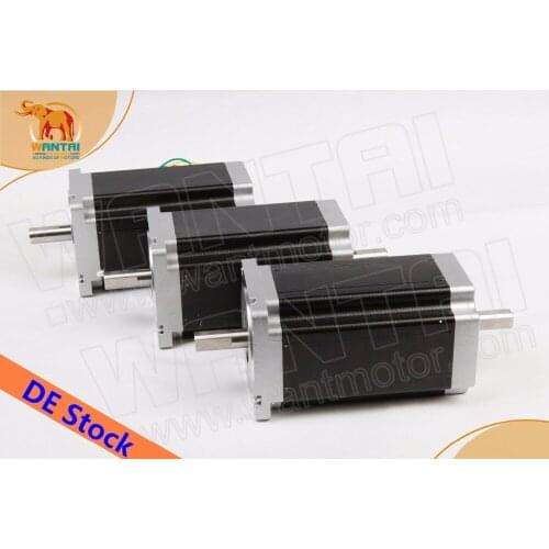 [DE&USA Warehouse]3PCS Nema34 Stepper Motor 85BYGH450C-012B Dual Shaft 1600oz 3.5A 4-Lead CE ISO RoHS IT FR DK DE UK BE EU Free