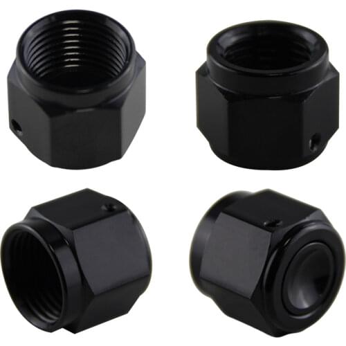 4PCS Aluminum 8-AN AN8 Adapter Female Flare End Cap / Plug / Tube Nut Fitting Blue