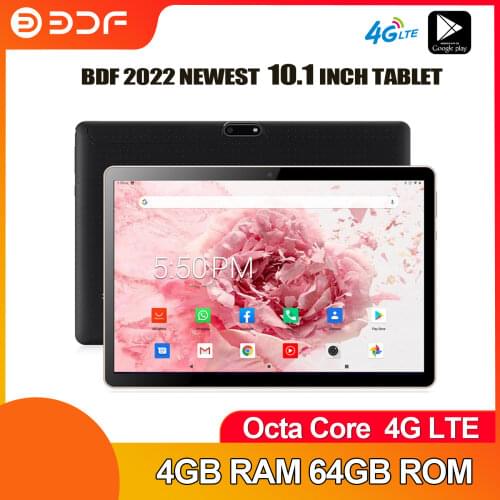 2021 BDF 10.1 Inch Android 9.0 Tablet Pc Octa Core 2GB RAM 32GB ROM 4G Network SC9863A Tablets Google Play WiFi Bluetooth GPS FM